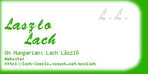 laszlo lach business card