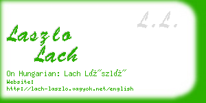 laszlo lach business card